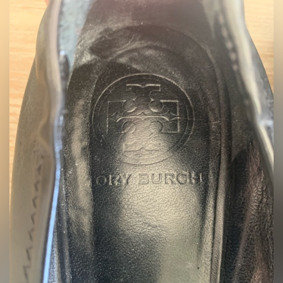 Tory Burch Black Leather Ballet Flats - Picture 3 of 9
